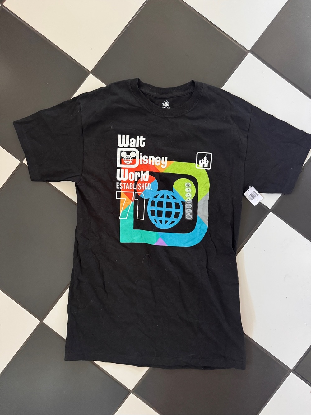 Disney World Black Graphic T-Shirt - Multicolor Logo